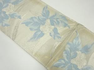 アンティーク　洋花模様織出し袋帯（材料）